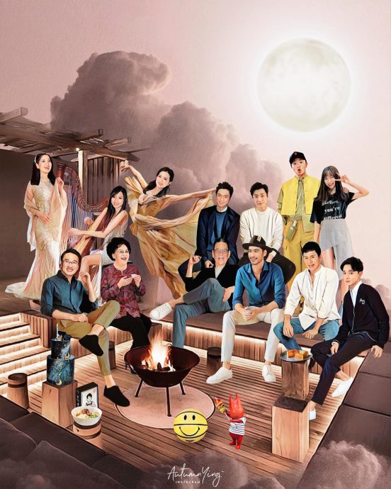 大马插画家绘出离世艺人“中秋团圆画面” 李玟小鬼高以翔天堂相聚惹网哭