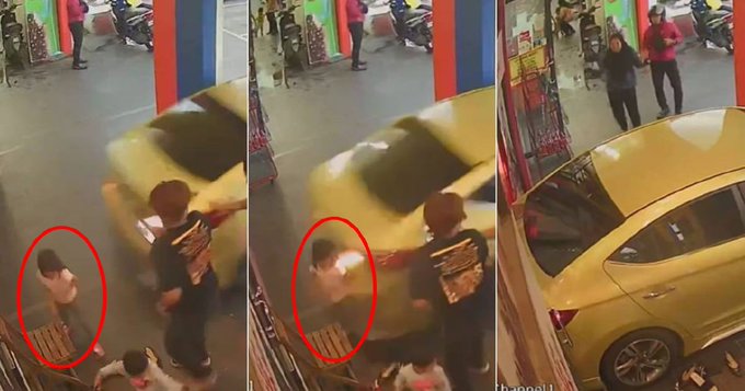 有惊无险!女童店内被倒退车撞 幸受轻伤已出院