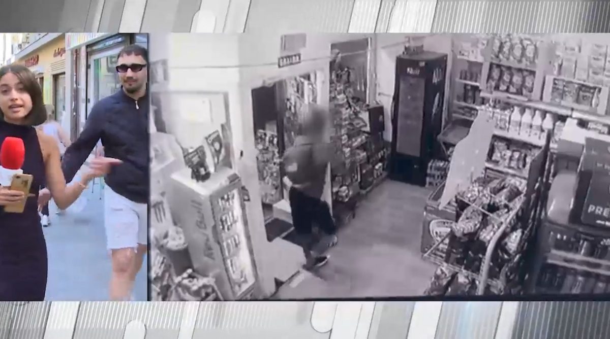 看世界)西班牙女记者户外直播遭非礼 直播室同事隔空支援 色狼就逮