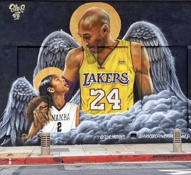 科比与女儿壁画将拆除 数千人联署请愿手下留情