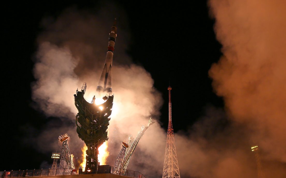 罕见合作 美俄太空人搭乘太空船飞向国际太空站