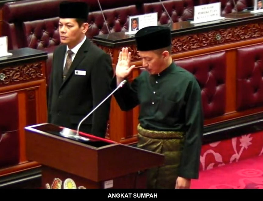 苏海山和聂阿都宣誓就职