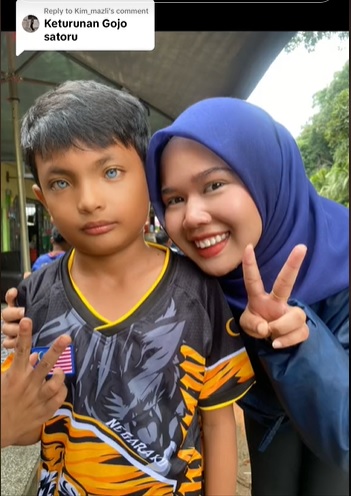 视频|9岁丹州男孩湛蓝双眸 网民：“五条悟”传人