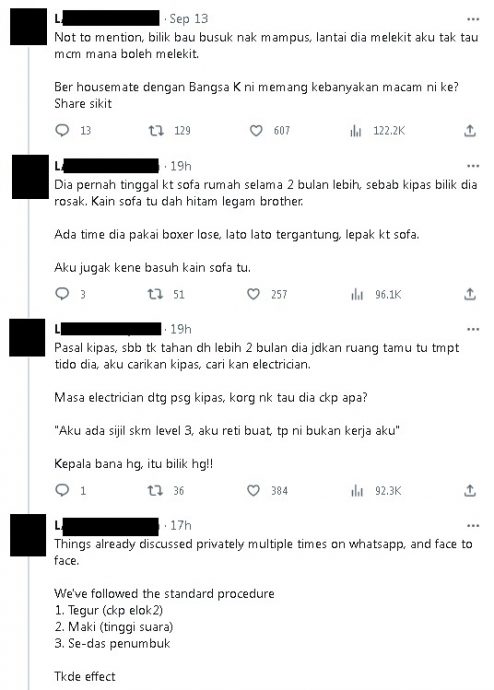 视频|狂数屋友邋遢行为 “沙发睡到变黑 身上有怪味”