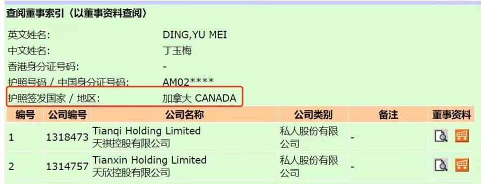 许家印“配偶”丁玉梅为加拿大籍 目前已在“境外”