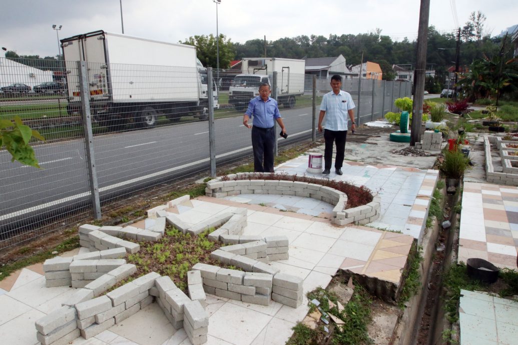 NS芙蓉/芙钻石花园组屋垃圾槽集中区,成功改造成小花园