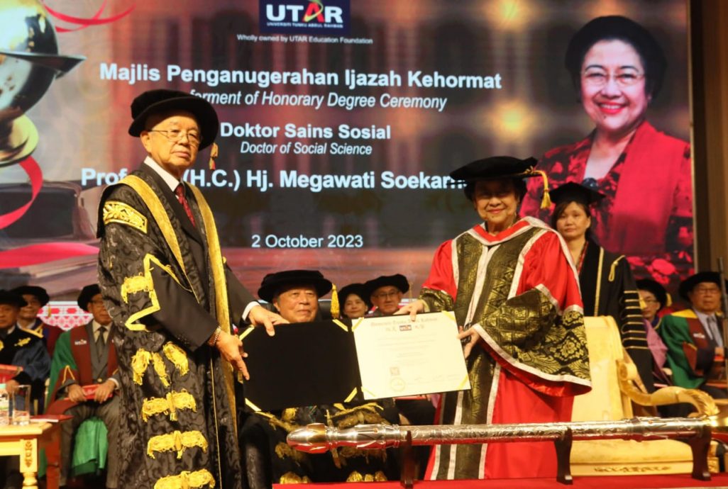 优大颁荣誉博士予印尼前总统 表彰成就与领导力