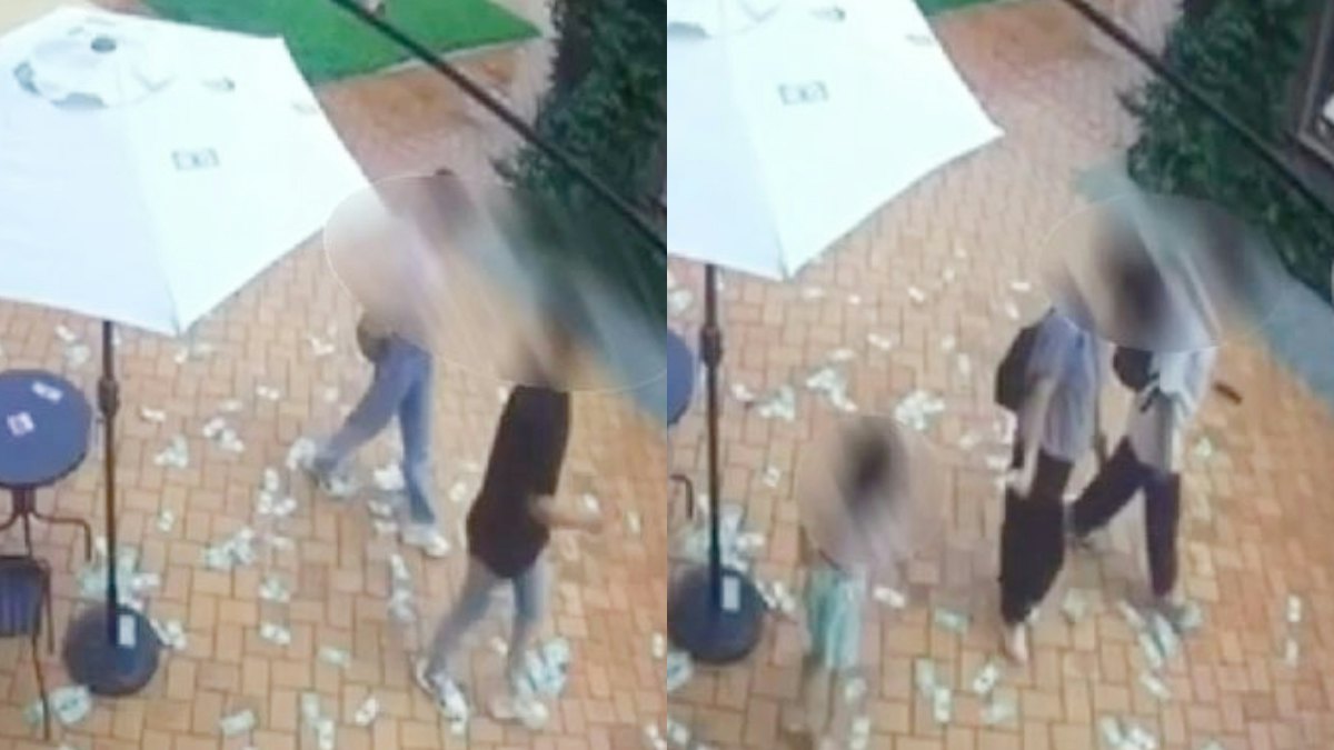 台男漫天撒美金11名路人都没捡 警方证实是真钞 竟然没犯法?