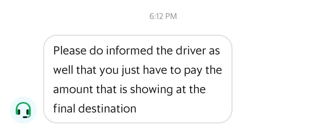 司机指封路 绕道须多付RM8?Grab:不用理他