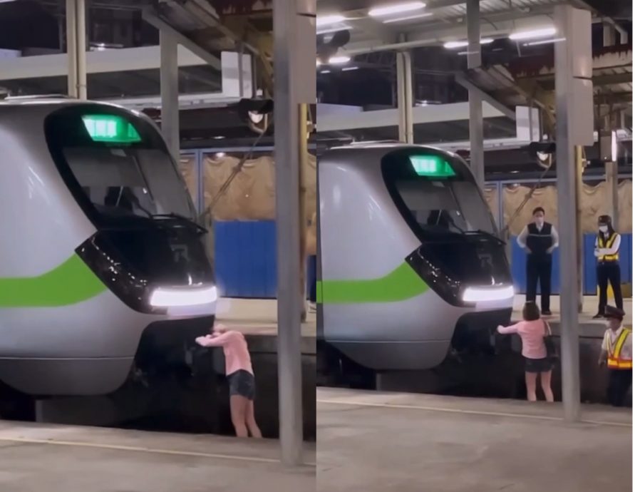 女子喝醉肉身挡火车 趴车头休息吓坏乘客
