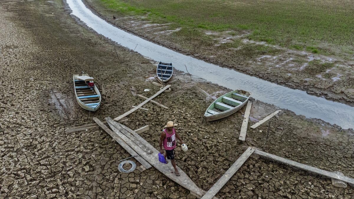 巴西亚马逊河大旱 2000年前岩雕人脸图案露出