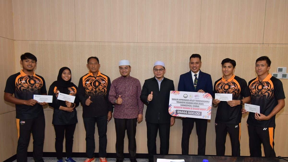 感激杭州亚运会夺牌争光 登州赏4选手共1万6000令吉