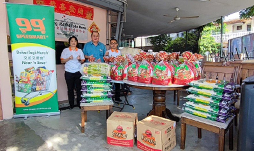 99 Speedmart“九九重阳，孝亲敬老”送暖，捐1万4000令吉物资给雪隆区7老人院