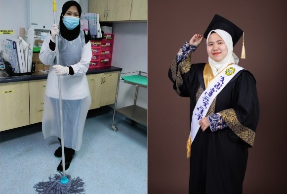 曾任清洁工人被瞧不起 女子如今国外大学毕业了不起