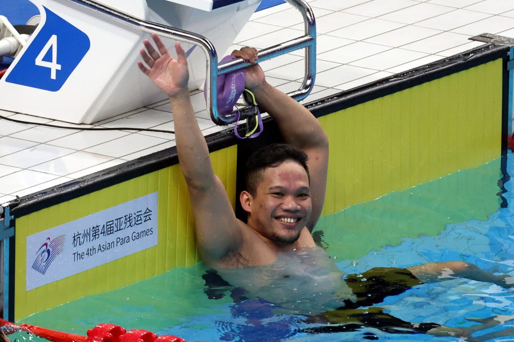 杭州亚残会 诺赛夫SB4级游泳刷赛会纪录 大马首日就摘第一金