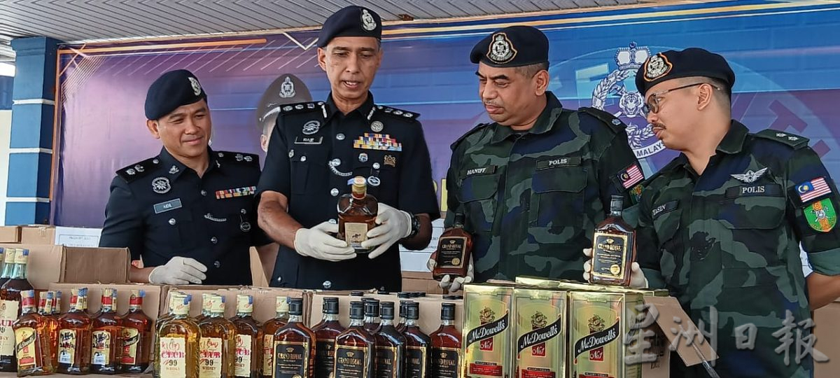 柔:新闻:麻坡警区破获今年最大宗漏税酒案件,税前价格逾73万令吉