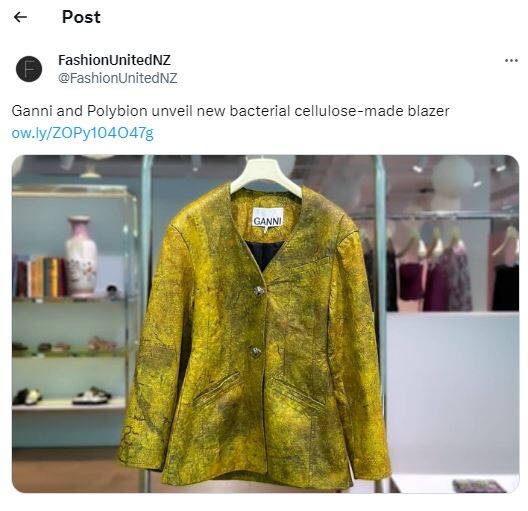 生技结合时尚 细菌纤维也能做外套