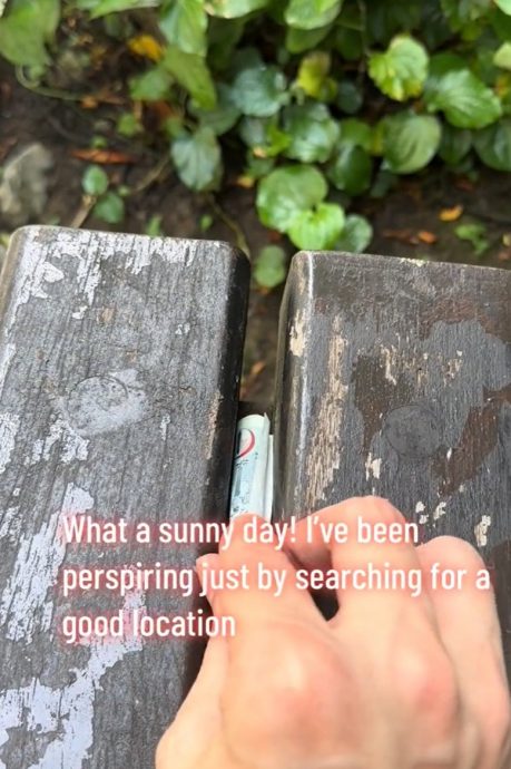 视频|公共场所藏钞票“寻宝” 男子:“比捐钱更有满足感”