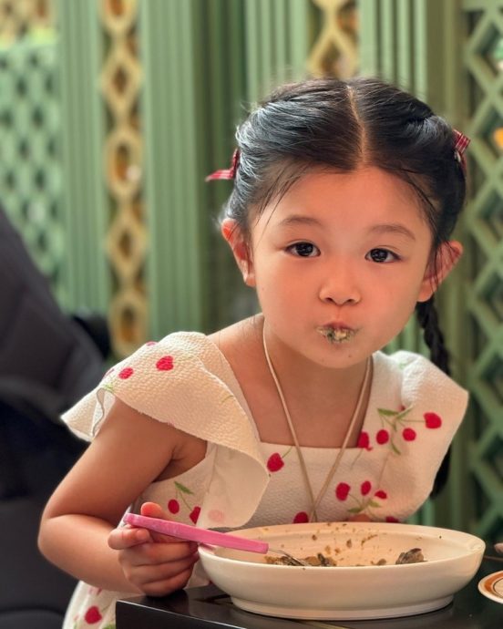 陈展鹏宠溺凝视单文柔 晒恩爱反被女儿萌照抢镜