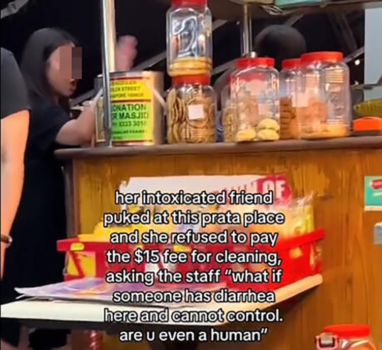 (已签发)柔:狮城二三事:不满店家索15新元清洁费 女飙骂员工:是不是人