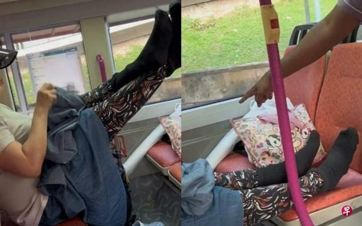 (已签发)柔:狮城二三事:巴士上脚翘扶手被劝发飙 女子因公共滋扰被捕