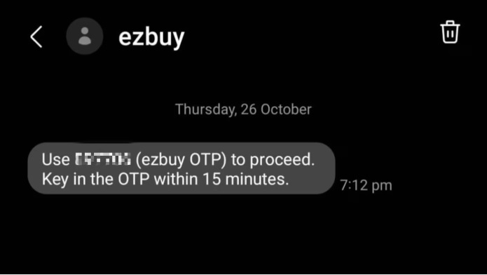 (已签发)柔:狮城二三事:没购物却收到OTP短讯 网民发帖提醒才知多人也成目标