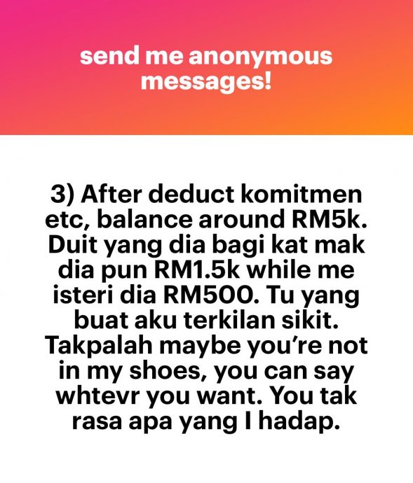 丈夫要妻子辞工顾孩子 “月入过万只给RM500家用合理吗?”