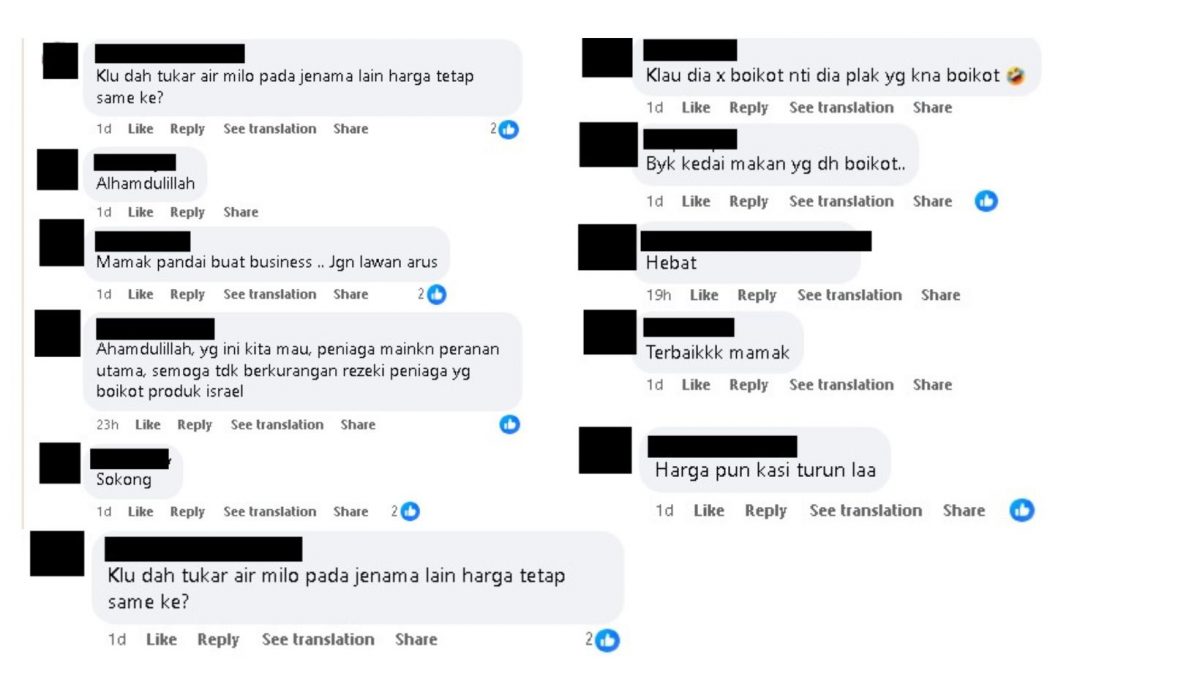 嘛嘛餐厅加入杯葛行动 用本地货代替Milo、Nescafe及Maggi