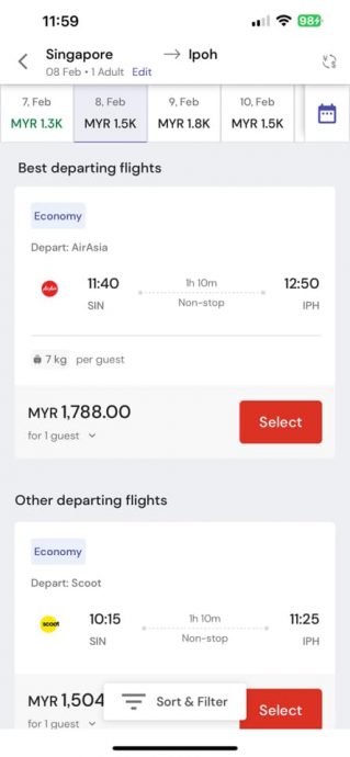 明年农历新年车票涨价?网民:狮城返霹雳最低价RM421
