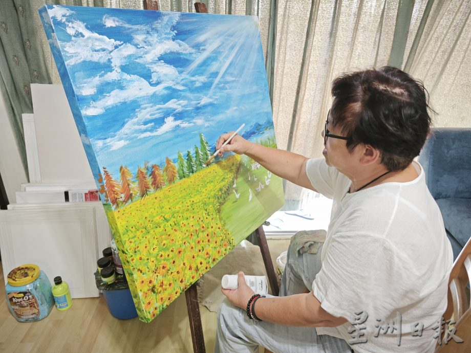 柔：今日面谱（见报日16/11）：导游醉心绘画, 无师自通