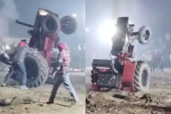 特技演员被卷入拖拉机 辗压拖行狂转数圈惨死