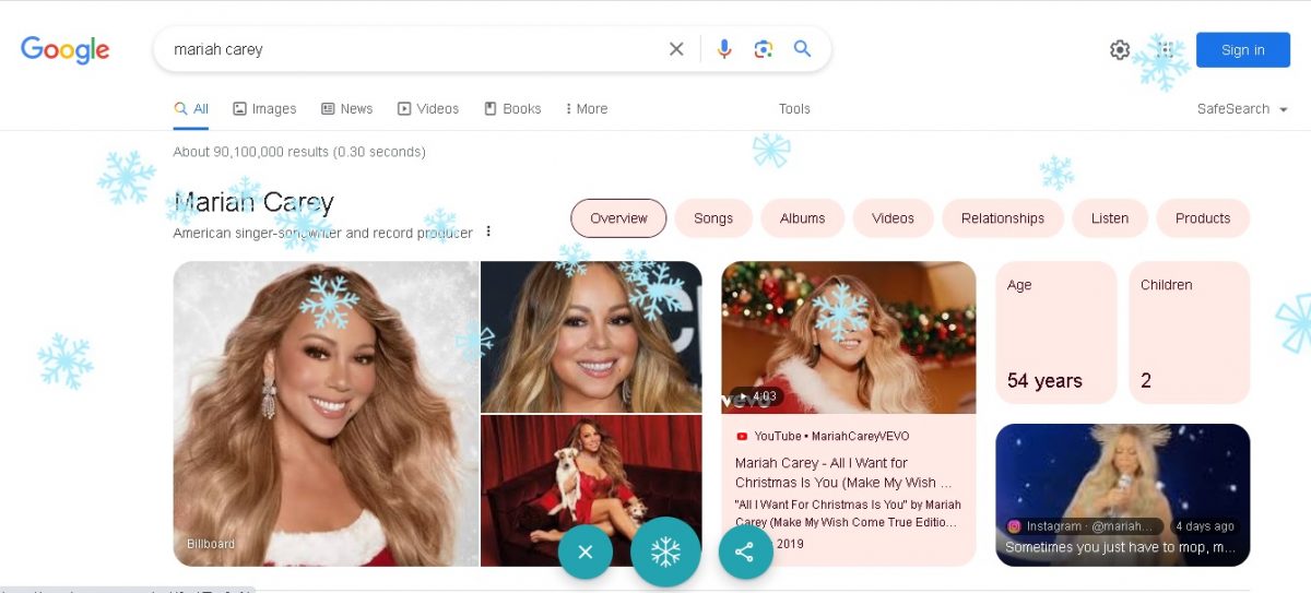 玛丽亚凯莉发功 搜寻这关键字有惊喜