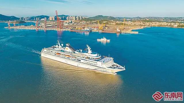 福建平潭国际邮轮首航 将探索台海两岸航线