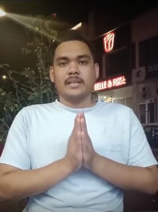 粗暴对待沙巴外送员 保安员向沙巴人道歉