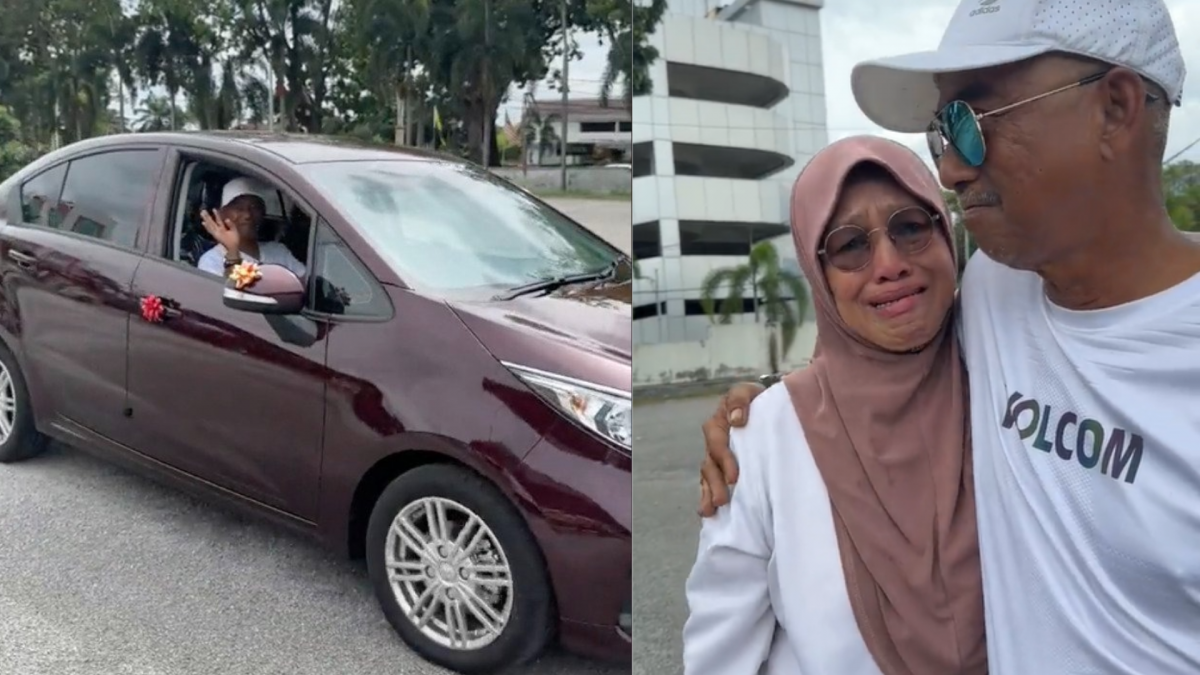 视频 | 为养大孩子一直驾Kancil 女儿送新车父母激动哭了