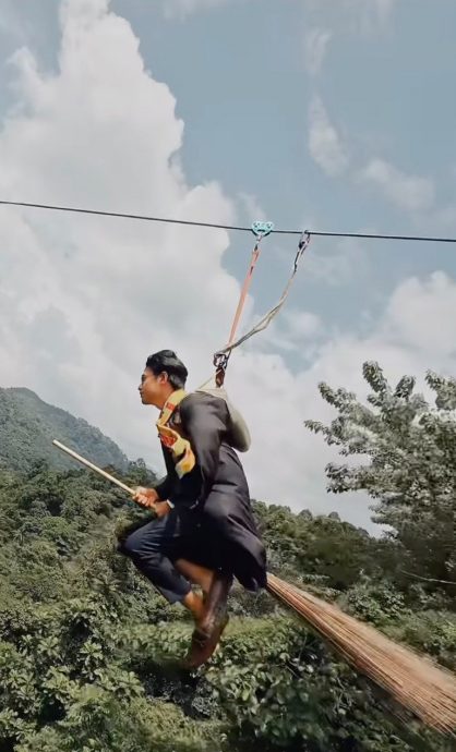 视频|哈利波特在大马?网赞男子飞行视频:太酷!