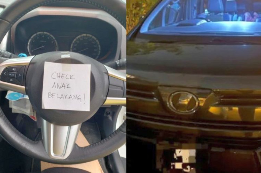 避免再有孩子被闷死 家长授招车贴字条自我提醒！