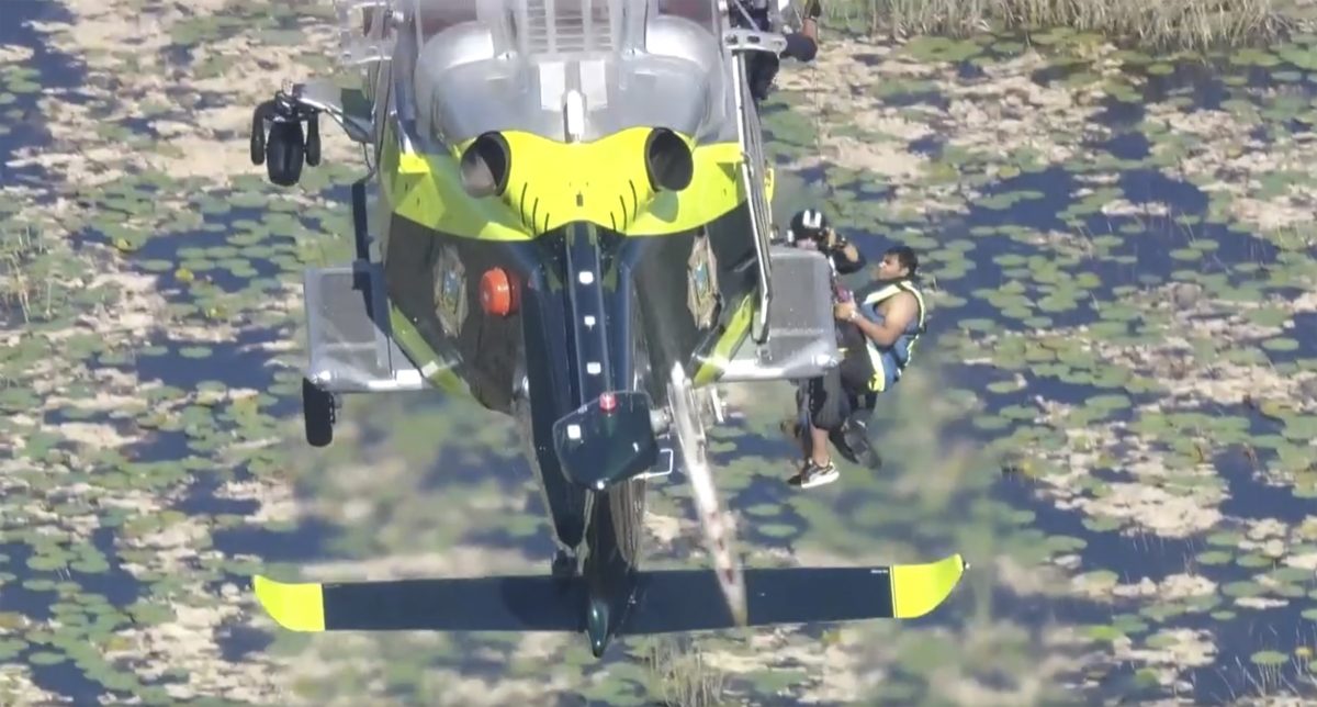(视频) 小飞机坠落鳄鱼出没的沼泽 驾驶被困9小时获救