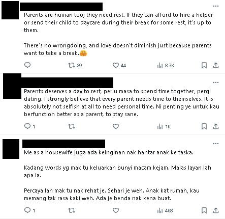 “休假还送孩子去托儿所真懒惰”网民:父母也需要休息的!