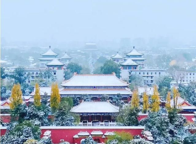 中国北方多地降雪降温 北京迎今年初雪