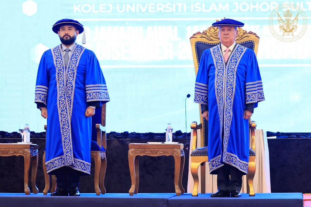 全国:柔苏丹与王储分别出任柔佛苏丹依布拉欣伊斯兰大学学院名誉校长及名誉署理校长