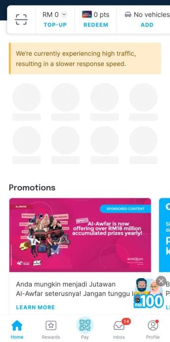 太多人申请RM100电子钱包  Setel也一度宕机