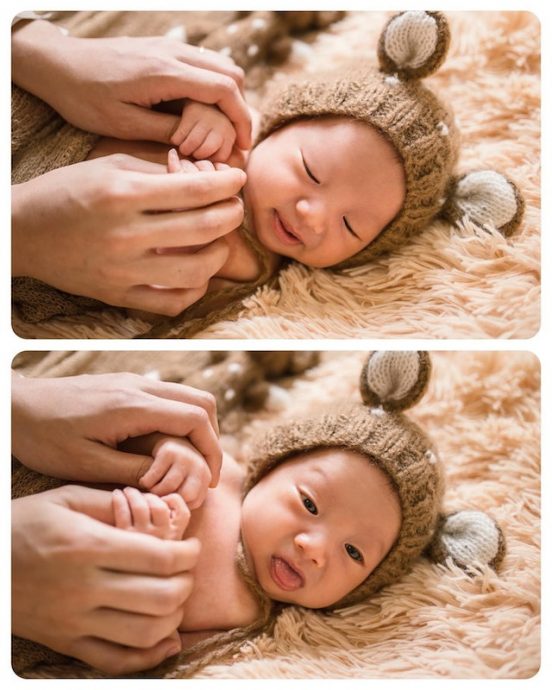 晒儿子满月沙龙照 袁伟豪:不负乳名“袁咕碌”