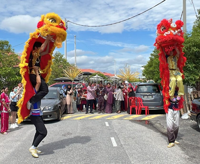 暖势力∕(全国版)中华武术龙狮结合马来鼓为巫裔婚礼表演助兴