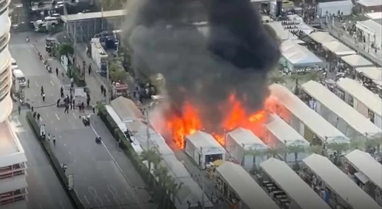 泰著名乍得夜市大火 1女子受伤