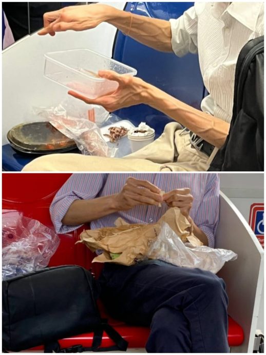男子LRT霸座|拍到吃东西剥蒜证据 “Rapid KL还等什幺?”