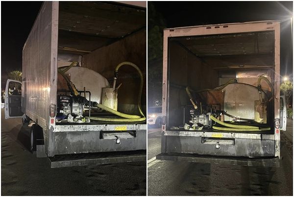 美3华裔男偷餐厅“地沟油” 一晚抽走1250公升!无本生意赚大钱