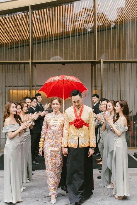 蔡嘉欣富贵出嫁　金器挂满身闪爆出嫁