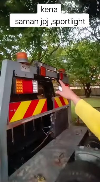 视频|拖车后装聚光灯被开罚RM300 司机:为了道路安全也错了?