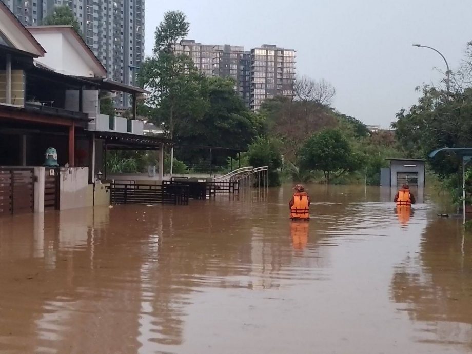 （已签发）柔：豪雨致住宅变汪洋 居民往二楼逃